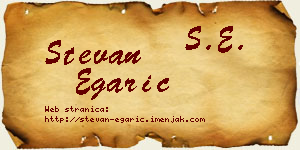 Stevan Egarić vizit kartica